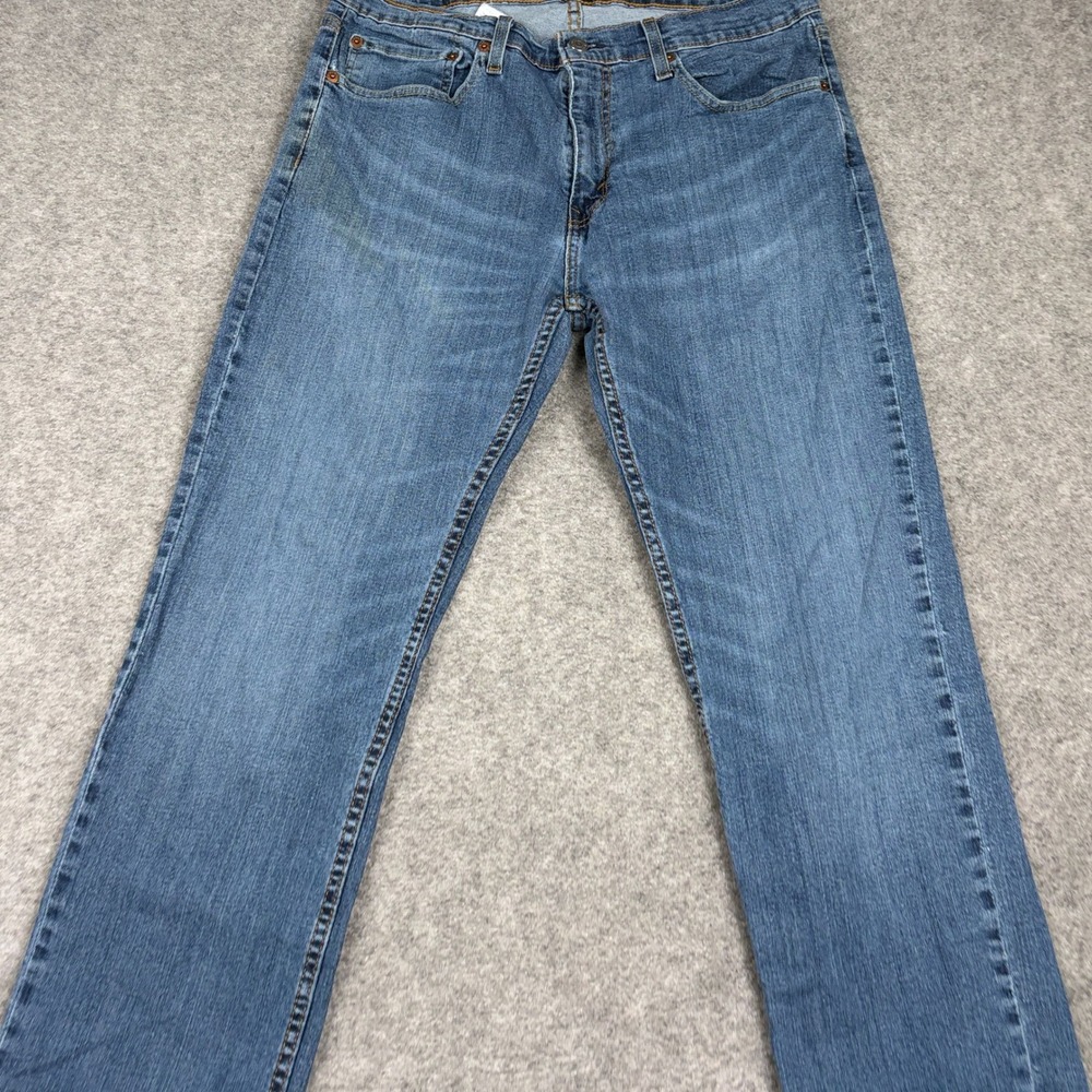 Levis 559 Jeans Mens 34x32 Blue Denim Classic Casual Straight Leg Dark Wash - Picture 5 of 15